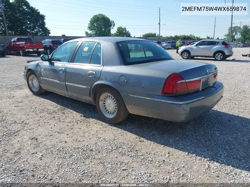 1998 Mercury Grand Marquis VIN: 2MEFM75W4WX659874 Lot: 45545728