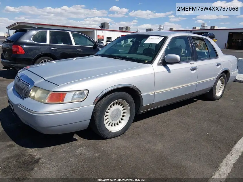 1999 Mercury Grand Marquis Ls VIN: 2MEFM75W4XX737068 Lot: 45212482