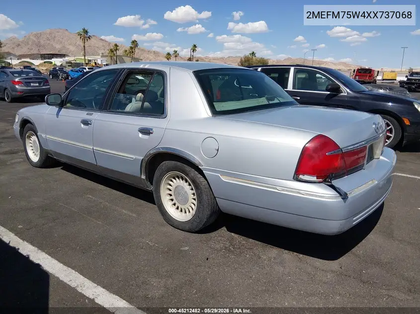 1999 Mercury Grand Marquis Ls VIN: 2MEFM75W4XX737068 Lot: 45212482