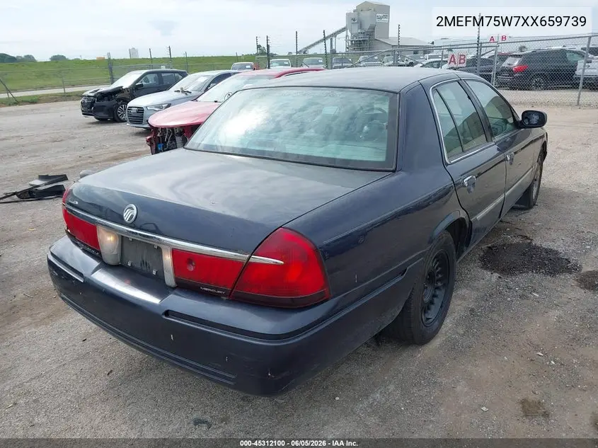 1999 Mercury Grand Marquis Ls VIN: 2MEFM75W7XX659739 Lot: 45312100