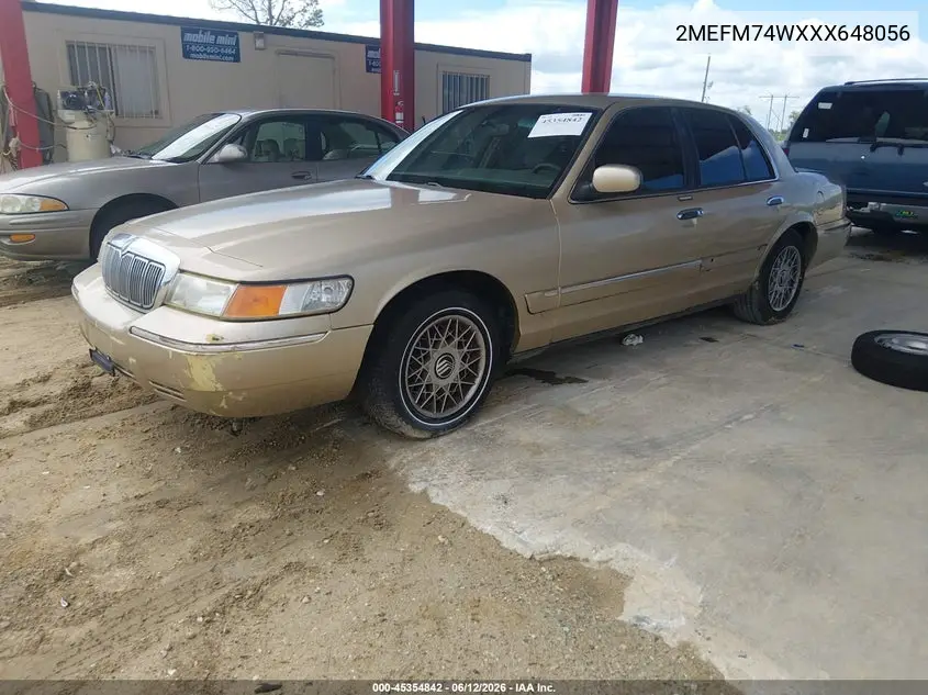 1999 Mercury Grand Marquis Gs VIN: 2MEFM74WXXX648056 Lot: 45354842
