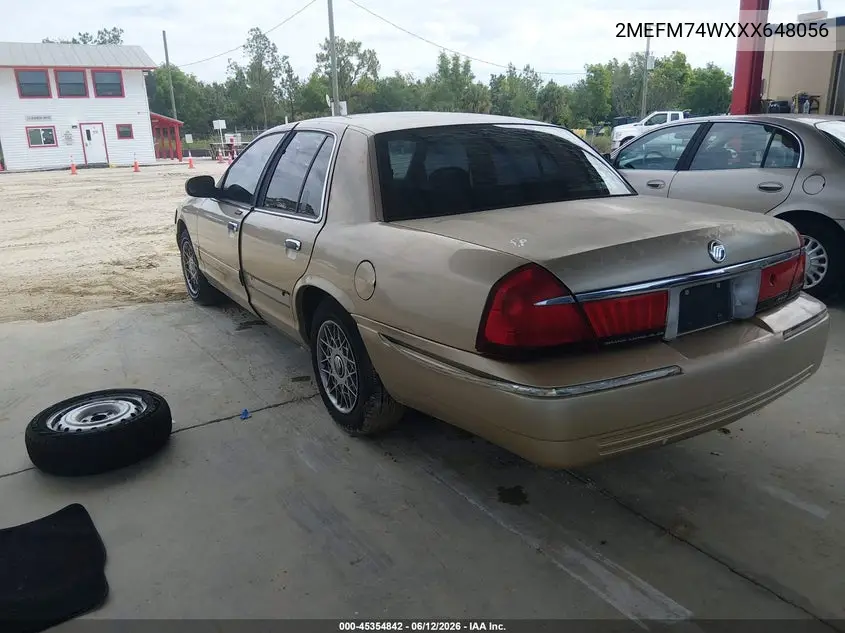 1999 Mercury Grand Marquis Gs VIN: 2MEFM74WXXX648056 Lot: 45354842