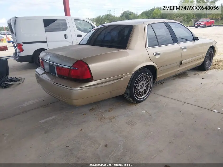1999 Mercury Grand Marquis Gs VIN: 2MEFM74WXXX648056 Lot: 45354842
