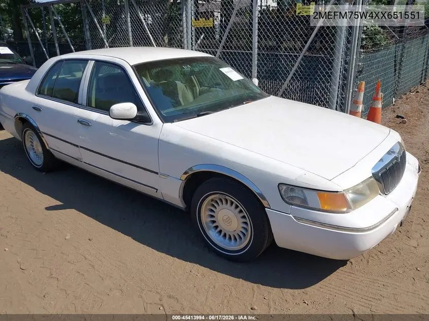 1999 Mercury Grand Marquis Ls VIN: 2MEFM75W4XX651551 Lot: 45413994