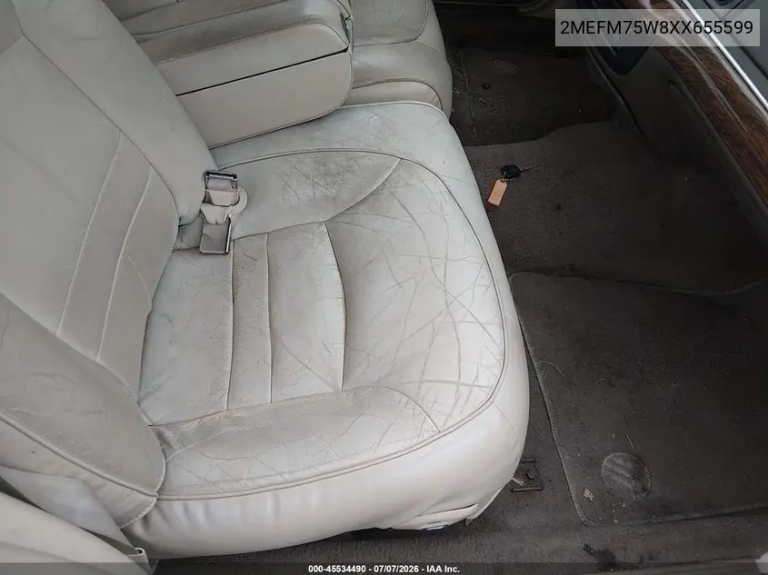 1999 Mercury Grand Marquis Ls VIN: 2MEFM75W8XX655599 Lot: 45534490