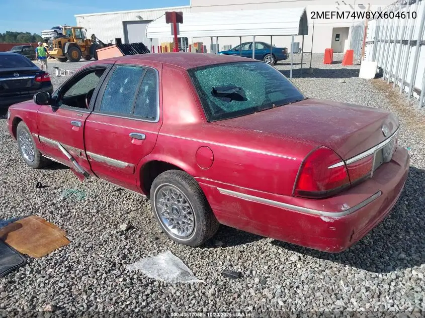 2MEFM74W8YX604610 2000 Mercury Grand Marquis Gs