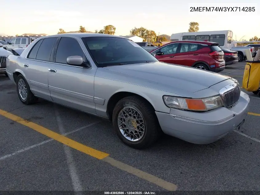 2MEFM74W3YX714285 2000 Mercury Grand Marquis Gs
