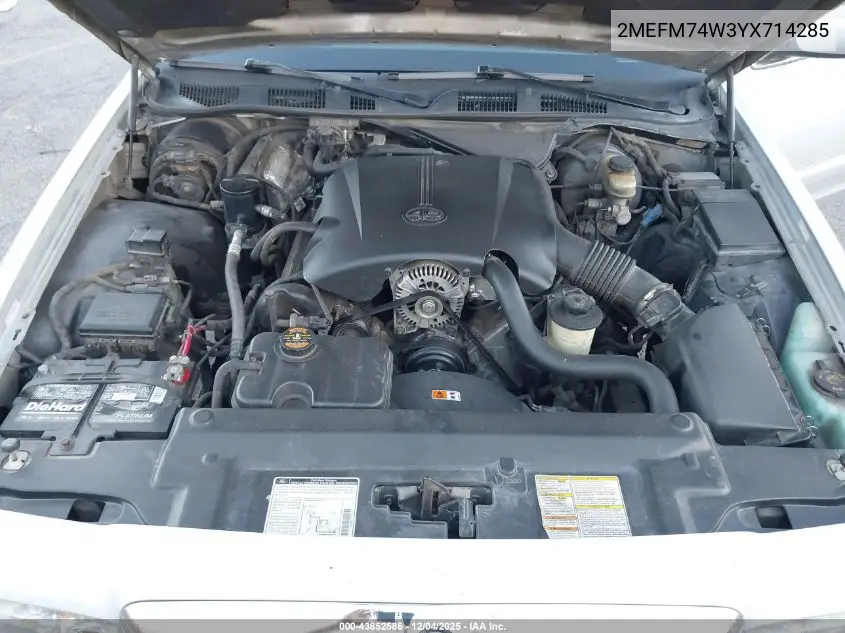 2MEFM74W3YX714285 2000 Mercury Grand Marquis Gs