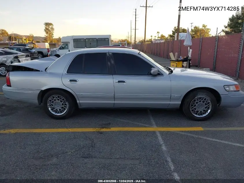 2MEFM74W3YX714285 2000 Mercury Grand Marquis Gs