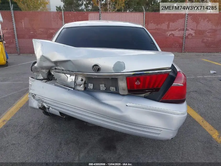 2MEFM74W3YX714285 2000 Mercury Grand Marquis Gs