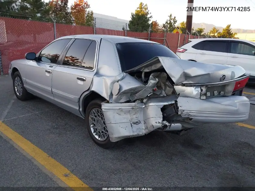 2MEFM74W3YX714285 2000 Mercury Grand Marquis Gs
