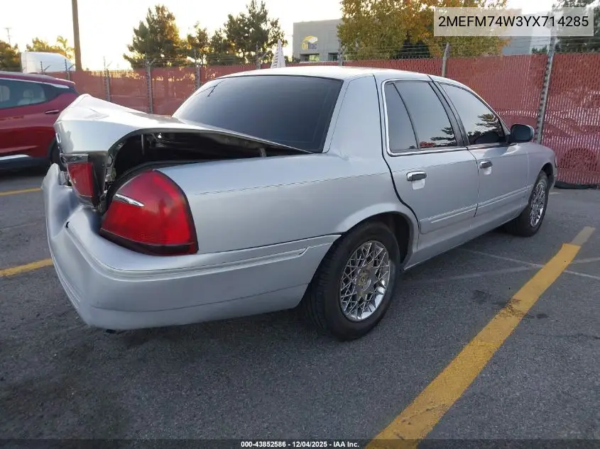 2MEFM74W3YX714285 2000 Mercury Grand Marquis Gs