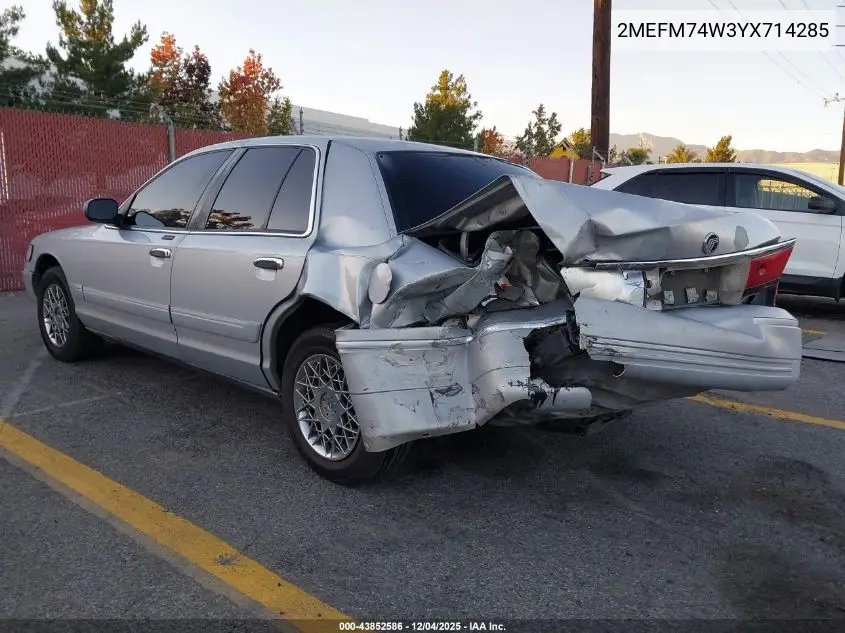 2MEFM74W3YX714285 2000 Mercury Grand Marquis Gs