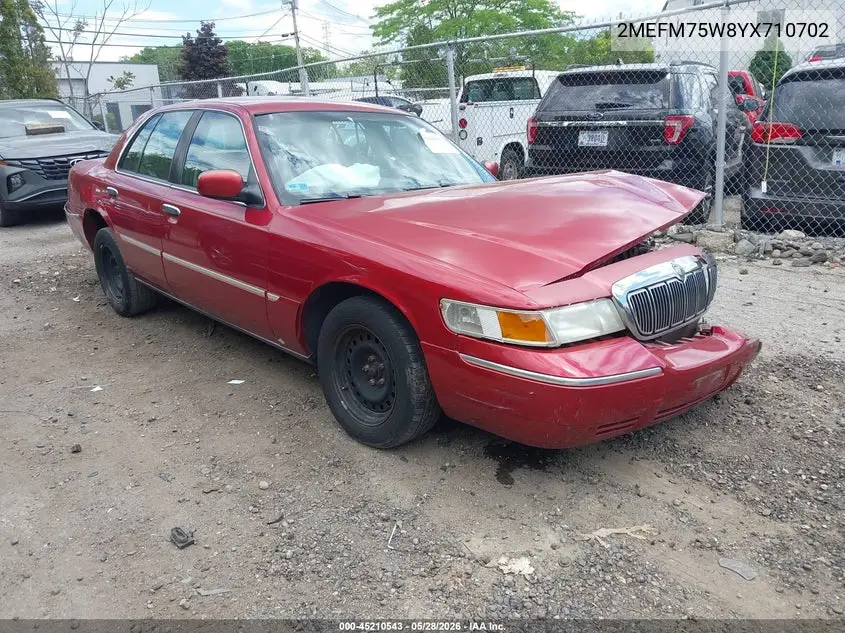2000 Mercury Grand Marquis Ls VIN: 2MEFM75W8YX710702 Lot: 45210543
