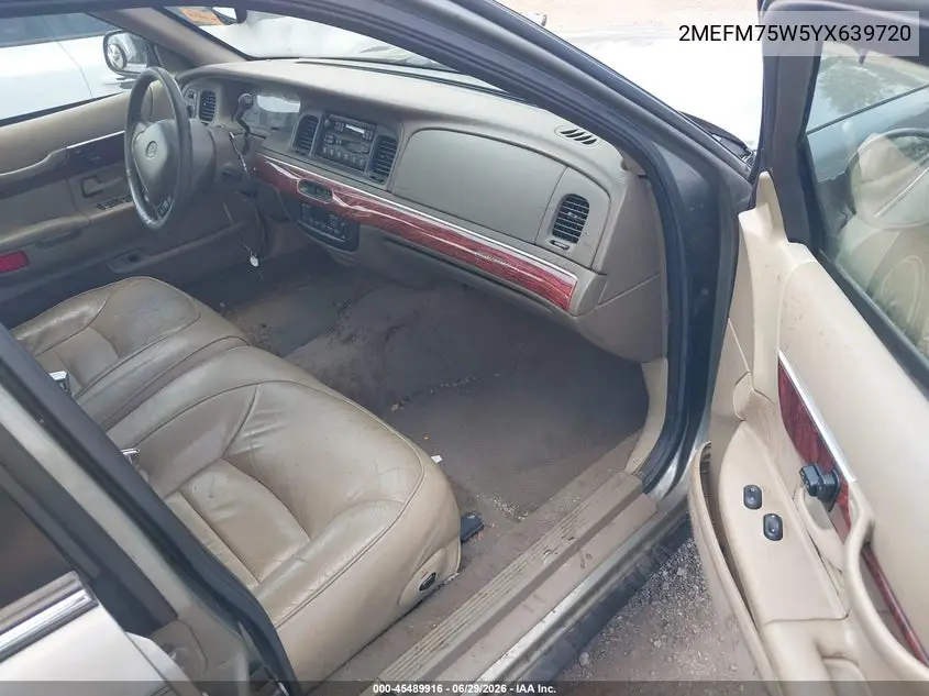 2000 Mercury Grand Marquis Ls VIN: 2MEFM75W5YX639720 Lot: 45489916