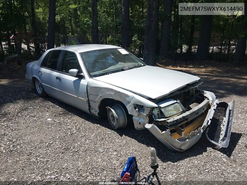 2000 Mercury Grand Marquis Ls VIN: 2MEFM75WXYX614490 Lot: 45505948