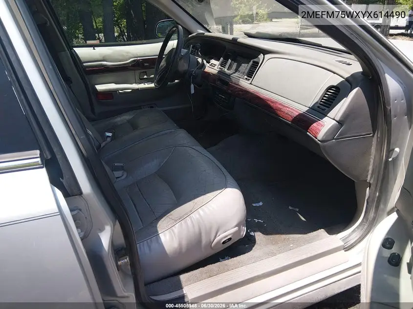 2000 Mercury Grand Marquis Ls VIN: 2MEFM75WXYX614490 Lot: 45505948