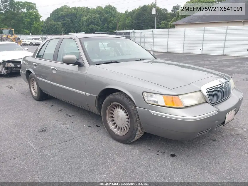 2001 Mercury Grand Marquis Ls VIN: 2MEFM75W21X641091 Lot: 45214464