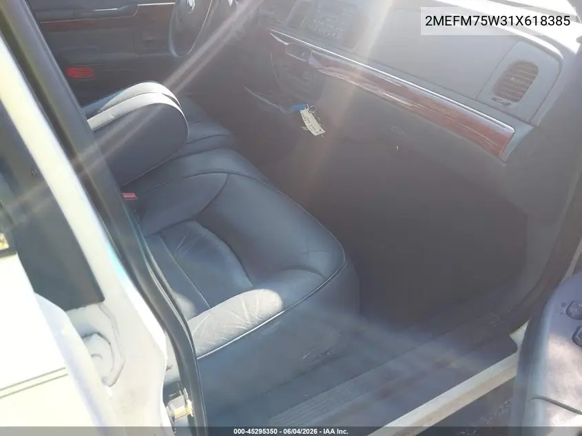 2001 Mercury Grand Marquis Ls VIN: 2MEFM75W31X618385 Lot: 45295350