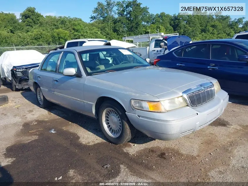 2001 Mercury Grand Marquis Ls VIN: 2MEFM75WX1X657328 Lot: 45550772