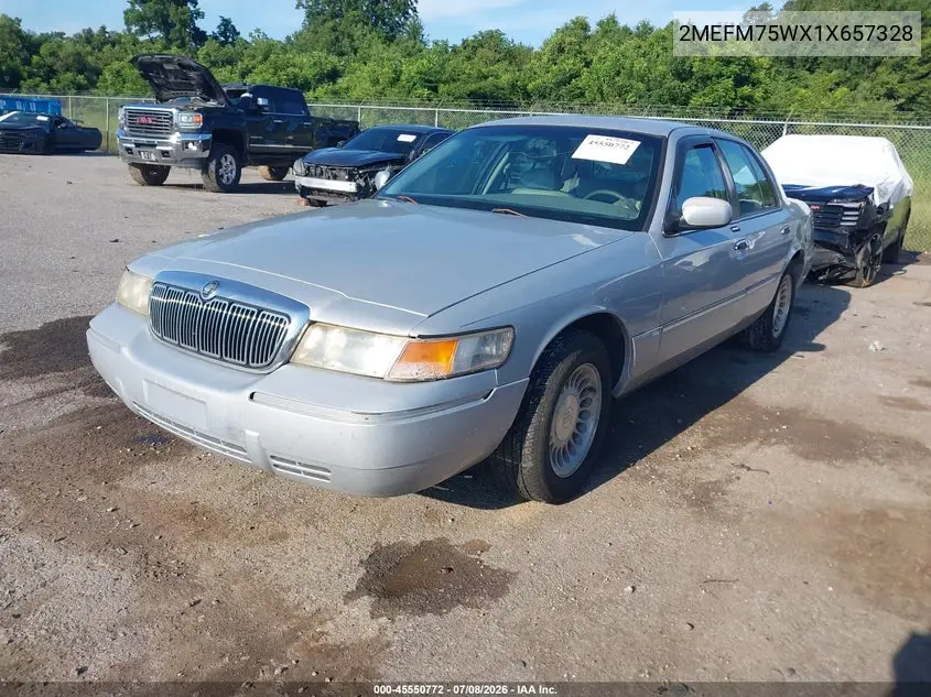 2001 Mercury Grand Marquis Ls VIN: 2MEFM75WX1X657328 Lot: 45550772