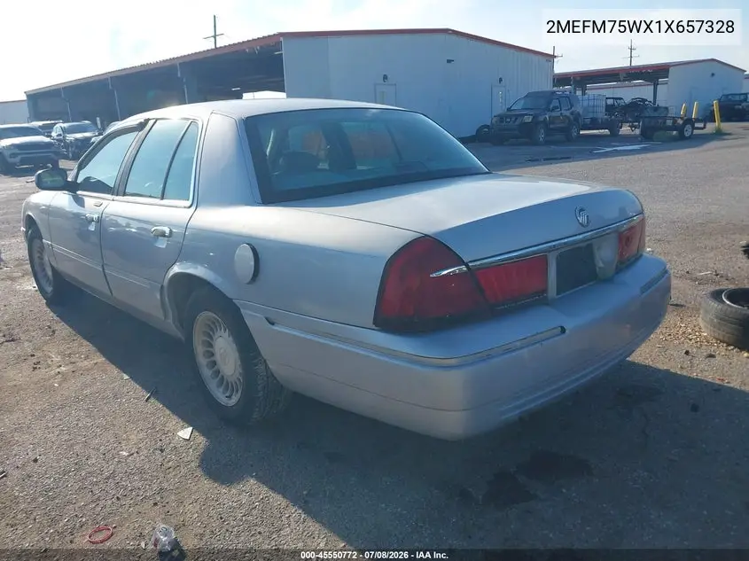 2001 Mercury Grand Marquis Ls VIN: 2MEFM75WX1X657328 Lot: 45550772