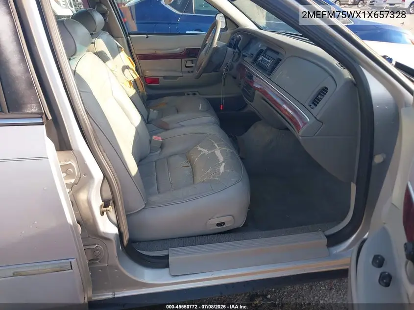 2001 Mercury Grand Marquis Ls VIN: 2MEFM75WX1X657328 Lot: 45550772