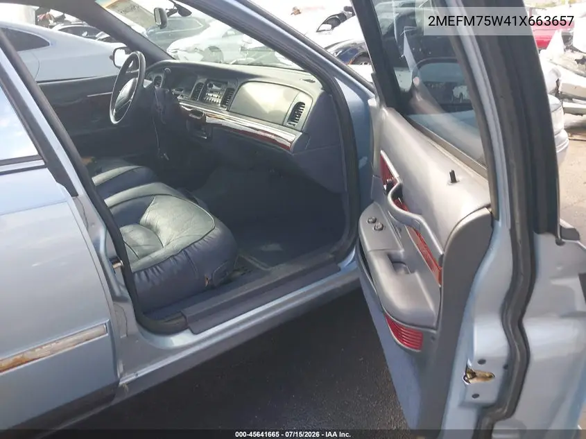 2001 Mercury Grand Marquis Ls VIN: 2MEFM75W41X663657 Lot: 45641665