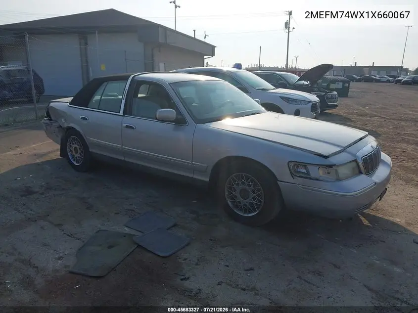 2001 Mercury Grand Marquis Gs VIN: 2MEFM74WX1X660067 Lot: 45683327