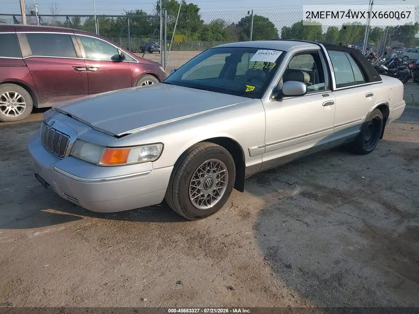 2001 Mercury Grand Marquis Gs VIN: 2MEFM74WX1X660067 Lot: 45683327