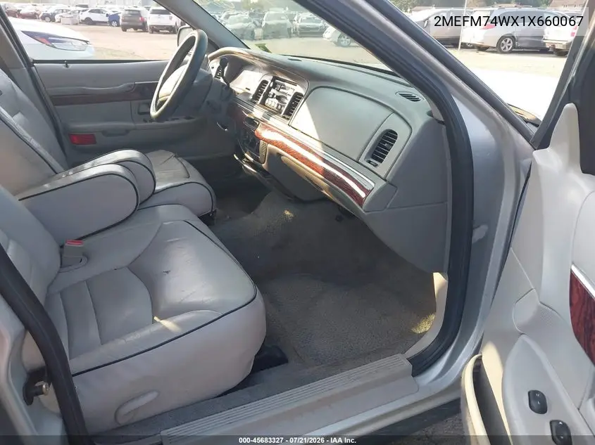 2001 Mercury Grand Marquis Gs VIN: 2MEFM74WX1X660067 Lot: 45683327
