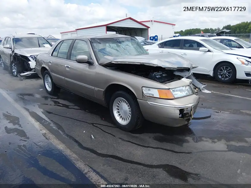 2002 Mercury Grand Marquis Ls VIN: 2MEFM75W22X617729 Lot: 45247263