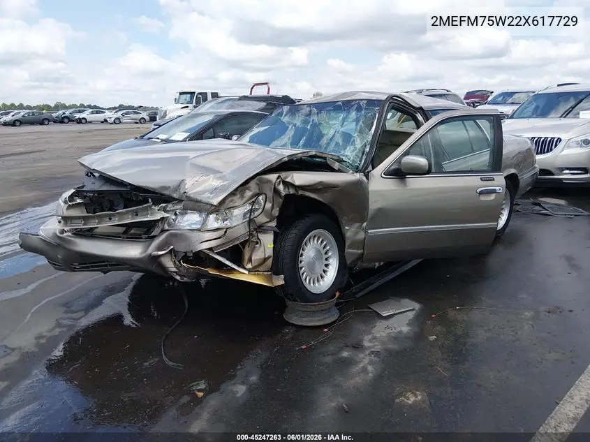 2002 Mercury Grand Marquis Ls VIN: 2MEFM75W22X617729 Lot: 45247263