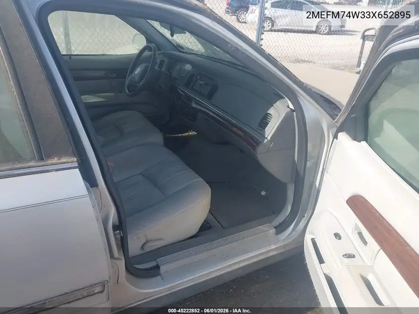2003 Mercury Grand Marquis Gs VIN: 2MEFM74W33X652895 Lot: 45222852