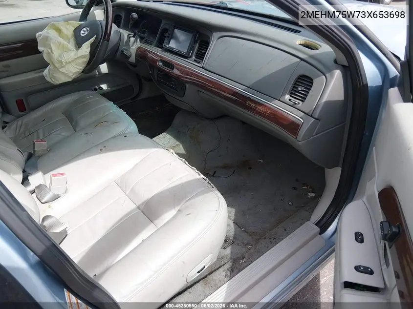 2003 Mercury Grand Marquis Ls VIN: 2MEHM75W73X653698 Lot: 45250550