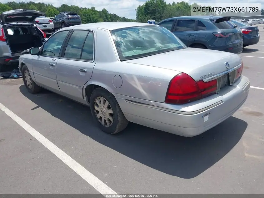 2003 Mercury Grand Marquis Ls VIN: 2MEFM75W73X661789 Lot: 45262722