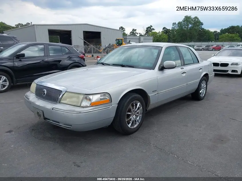 2003 Mercury Grand Marquis Ls VIN: 2MEHM75W33X659286 Lot: 45473433