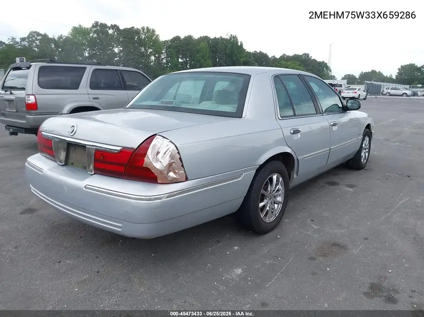 2003 Mercury Grand Marquis Ls VIN: 2MEHM75W33X659286 Lot: 45473433