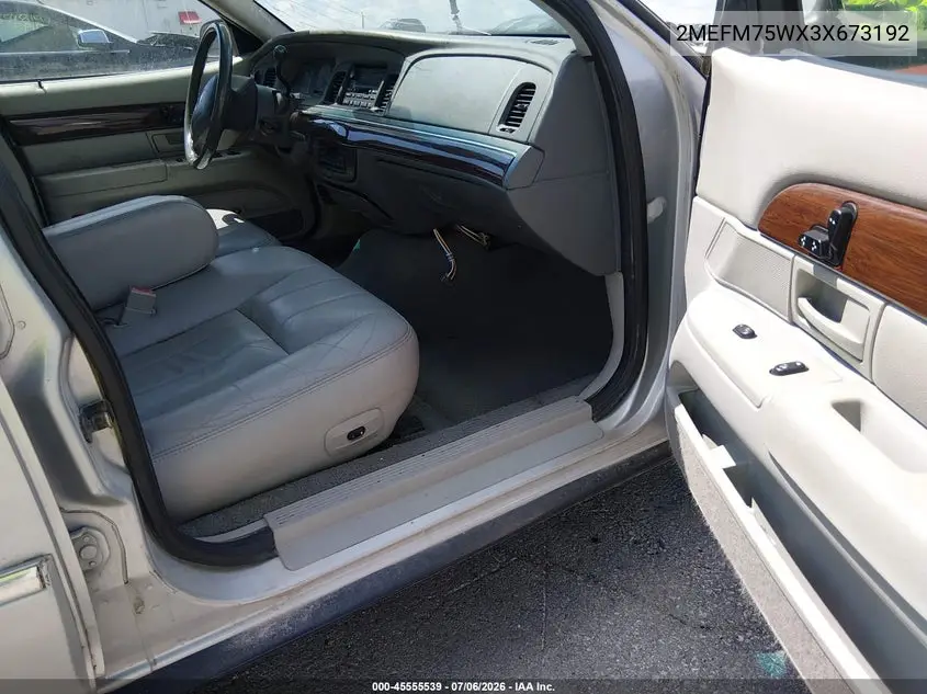 2003 Mercury Grand Marquis Ls VIN: 2MEFM75WX3X673192 Lot: 45555539
