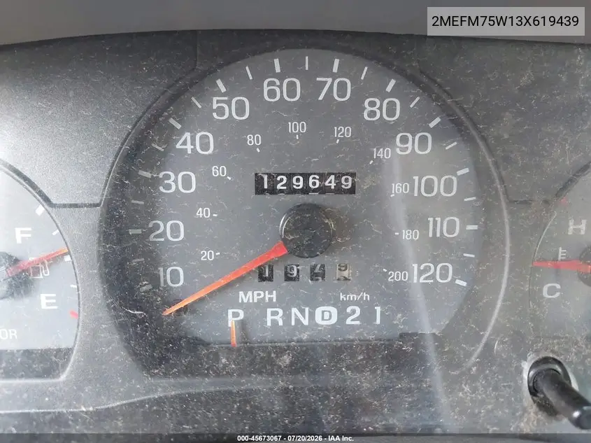 2003 Mercury Grand Marquis Ls VIN: 2MEFM75W13X619439 Lot: 45673067