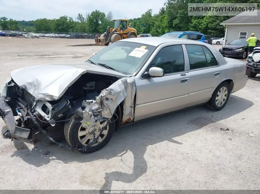 2004 Mercury Grand Marquis Ls VIN: 2MEHM75W14X606197 Lot: 45192211