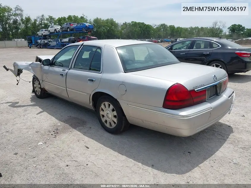 2004 Mercury Grand Marquis Ls VIN: 2MEHM75W14X606197 Lot: 45192211