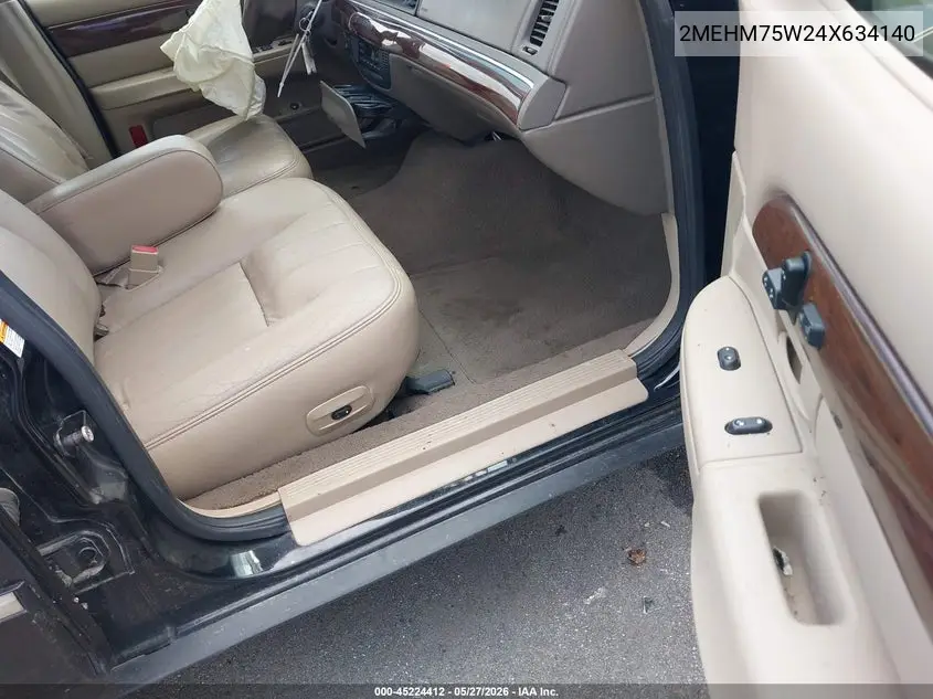2004 Mercury Grand Marquis Ls VIN: 2MEHM75W24X634140 Lot: 45224412