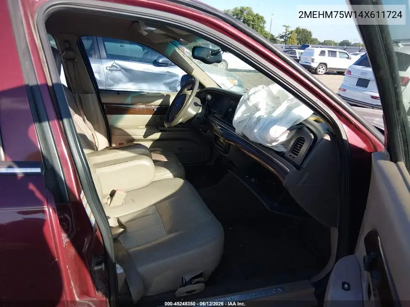 2004 Mercury Grand Marquis Ls VIN: 2MEHM75W14X611724 Lot: 45248350