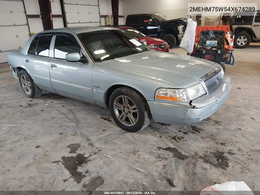 2004 Mercury Grand Marquis Ls VIN: 2MEHM75W54X674289 Lot: 45370951