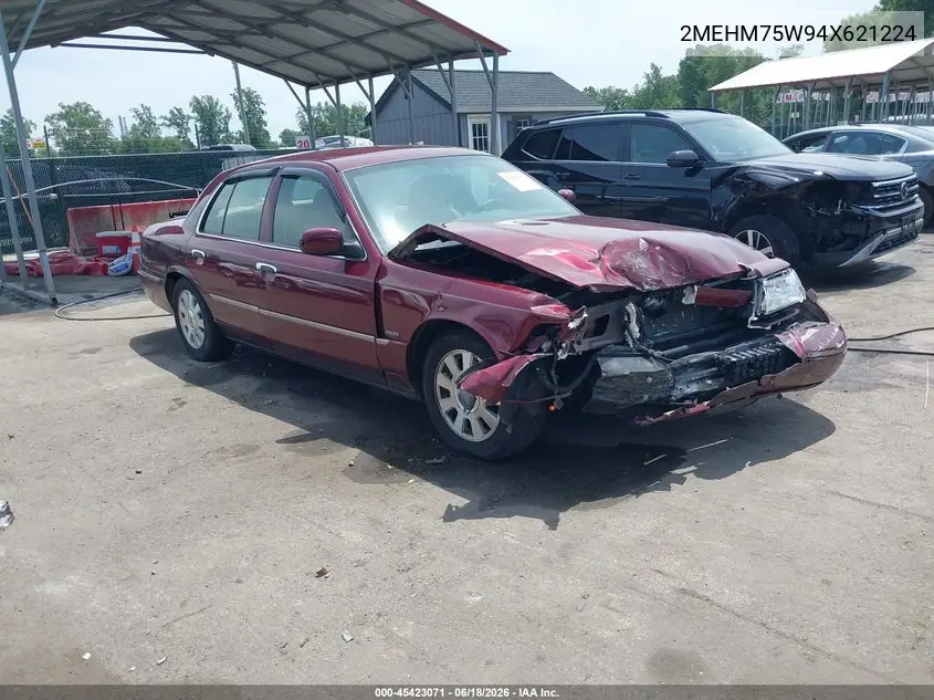 2004 Mercury Grand Marquis Ls VIN: 2MEHM75W94X621224 Lot: 45423071