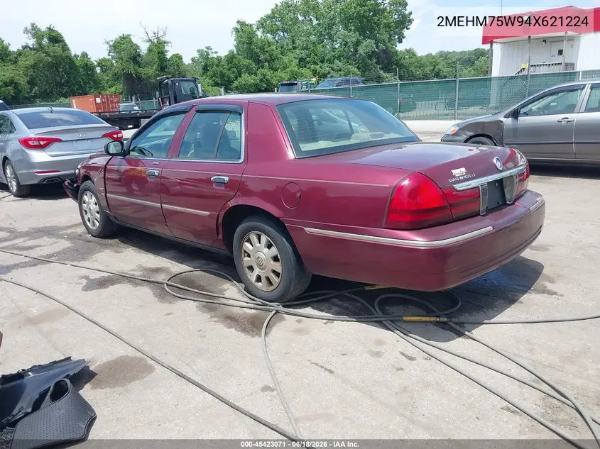 2004 Mercury Grand Marquis Ls VIN: 2MEHM75W94X621224 Lot: 45423071