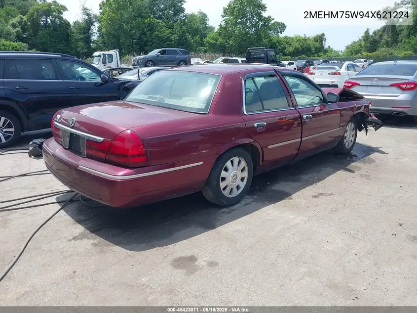 2004 Mercury Grand Marquis Ls VIN: 2MEHM75W94X621224 Lot: 45423071