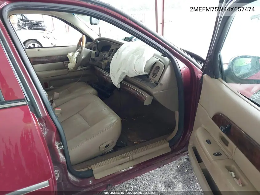 2004 Mercury Grand Marquis Ls VIN: 2MEFM75W44X657474 Lot: 45484915