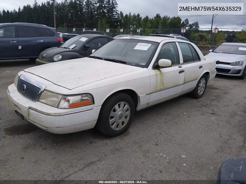 2004 Mercury Grand Marquis Ls VIN: 2MEHM75W54X635329 Lot: 45492093